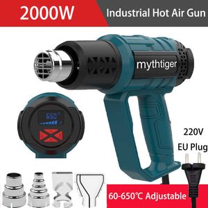 Sèche-cheveux industriel pistolet thermique 2000W pistolet à Air chaud sécheur d'air pour souder souffleur thermique station de soudage outils d'emballage rétractable