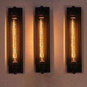 Lámpara de pared Industrial Vintage de hierro Retro para Loft, dormitorio, pasillo, almacén, restaurante, Pub, Bar, cafetería, aplique de pared