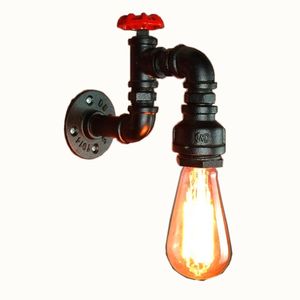 Lámparas de pared de tubería de agua industrial Aplique Steampunk Vintage E26 Edison Luz de hierro Lámpara de noche de metal Accesorio de iluminación para pasillo Café Bar Hogar