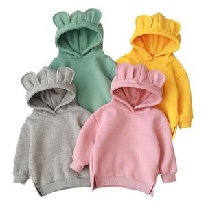 Infantile bébé garçons filles vêtements enfants vêtements pour enfants chemise à capuche mignon coton manteau chaud à manches longues veste pour les filles