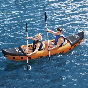 Bateaux gonflables Kayak 2 personnes PVC bateau Rafting canoë avec rames/pompes modèle 65077 pour les dérives de sports nautiques Kayak Drop