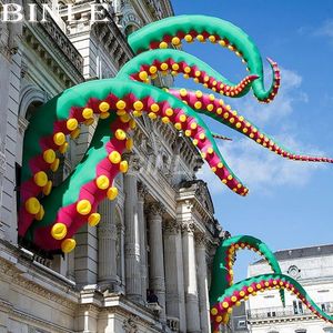 Gorilas inflables 3mH Personalizado Urban-Art al aire libre verde gigante pulpo inflable tentáculo inkfish pies para decoración de halloweendecoraciones de fiesta juguetes deportivos