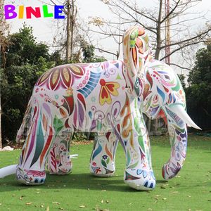 Gorilas inflables hechos a medida LED elefante inflable estilo de soplado de aire decoración al aire libre colorido gigante globo animal grande para publicidad