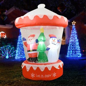 Videurs gonflables Playhouse Balançoires 1.8m Décoration De Noël Ballon À Air Flocon De Neige Père Noël Bonhomme De Neige Jouet En Plein Air Jardin Année Fête Décor 230803