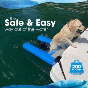 Rampa inflable para perros, tablón portátil para cachorros para piscina, lago, estanque, balsa para perros