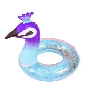 Inflable Flamingo Asiento de bebé Anillo Dibujos animados Unicornio Pavo real Nadar Flotador Anillos Niños Natación Tubo Piscina de agua Colchón Niños swmming Equipo de entrenamiento Alkingline