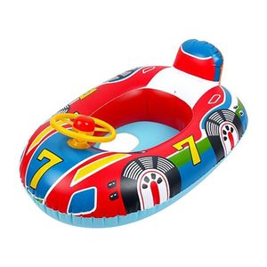 Asiento flotante inflable para bebé, círculo de natación con forma de coche, anillo de agua para niño pequeño, anillo de natación para niño, accesorios, juguetes de piscina divertidos con agua