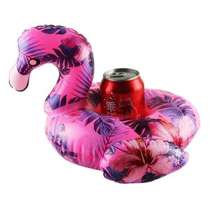 Flotteurs gonflables Tubes Flamingo Cup Holder table Water Coaster Floating Drink Cup Holder Swim Ring Piscine Équipement En Gros P230516