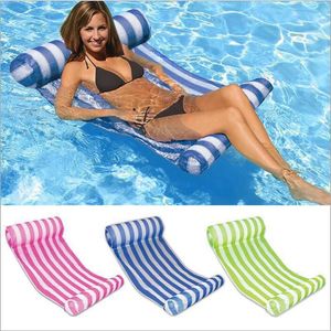 Inflatable Swimming Floats Water Hammock Pool Toys Inflatable Swim Float Bed Chair Summer Beach Mat Mattress Lounge Floating Tool Fun B4795
