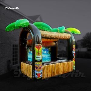 Petite tente temporaire gonflable Tiki Bar, stand de fête de 3m, kiosque publicitaire à Air avec impression personnalisée pour événements en plein Air