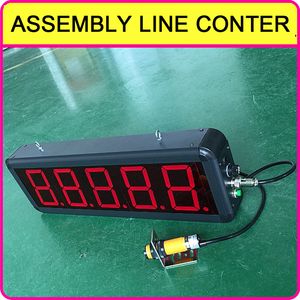 Automatic Infrared Induction Counter with Large LED Display for Conveyor Belts - Digital Tally Recorder for Assembly Lines