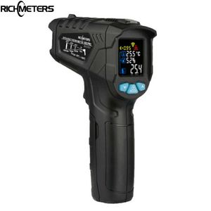 Termómetro infrarrojo Sin contacto Pirómetro industrial digital -50 ~ 800C Acuario Láser IR Pistola de temperatura 210719