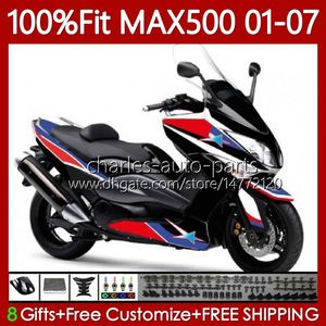 Vésiures d'injection pour Yamaha Tmax500 T-MAX500 MAX-500 Blue Stars Tmax-500 T max500 01 02 03 04 05 06 07 109No.56 Tmax Max 500 XP500 2001 2002 2003 2004 2006 2006 Kit