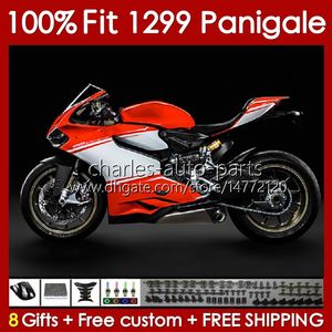 Injection mold Body For DUCATI Panigale 959R 1299R 959S 1299S 2015-2018 Bodywork 140No.121 959 1299 S R 2015 2016 2017 2018 959-1299 15 16 17 18 OEM Fairing red glossy