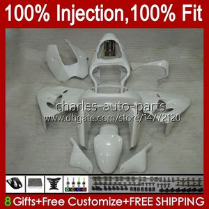 Carénages de moulage par injection pour KAWASAKI NINJA ZX9 R ZX 9R 9 R 900 CC 98-99 Kit de carrosserie 17No.15 ZX900 ZX9R 98 99 00 01 ZX-900 900CC ZX-9R 1998 1999 2000 2001 Corps OEM blanc brillant