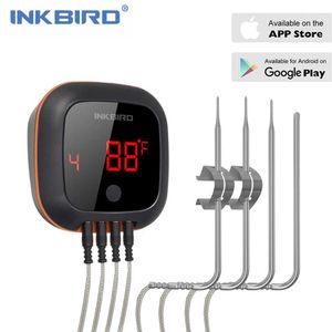 Inkbird IBT-4XS Thermomètre de cuisson pour four de cuisson Bluetooth sans fil numérique avec deux / quatre sondes et batterie rechargeable USB 210719