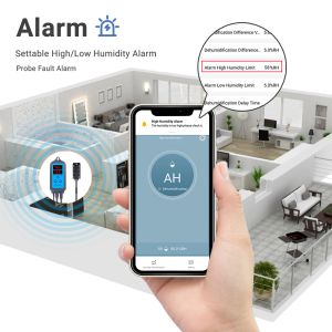 Inkbird IHC-200-WIFI Humidificador Deshumidificador Controlador de humedad automática Humidistat Monitor de datos remotos Mejoras inteligentes para el hogar