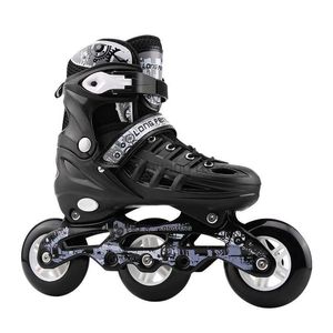 Patines en línea Patines en línea profesionales de 3 ruedas Patines en línea 3 * 76 mm Patines en línea de velocidad Slalom Zapatos de patinaje libre ajustables Patines deslizantes HKD230720