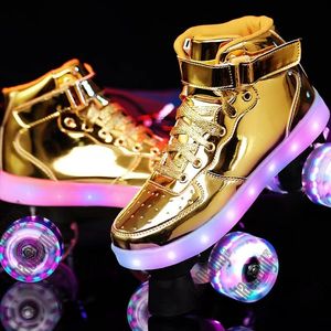 Patins à roulettes en ligne taille 28-46 LED semelles de recharge USB adultes enfants patins à roulettes à double rangée chaussures à poulie Patins avec baskets coulissantes lumineuses à 4 roues 230919