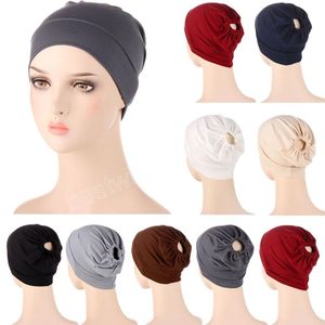 Casquettes Hijab intérieures, Turban extensible musulman, sous-écharpe islamique, Bonnet, chapeau solide, bandeau féminin, Tube, Mujer Turbante