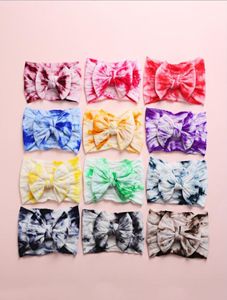 Ins Popular Tie Dye Hair Accessories Bow Band Baby Girl Girl Elegant Hair Bows Accessories Multi Choice5557464