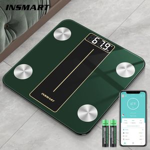 INSMART Smart Body Weight Scale de composition de salle de bain numérique Balance Bioimpédance BMI Échelles de plancher 231221