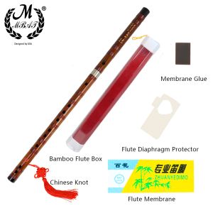 Instruments M Mbat Bamboo Flute Professional Instruments de musique de bois C D E F G Clé de haute qualité Dizi transversal Flauta Whistle