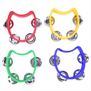 Instruments Nouveaux portables Tambourine Metal Bells Plastic Rattle Ball Percussion Ktv Party Kids Game Toy Musical Instrument