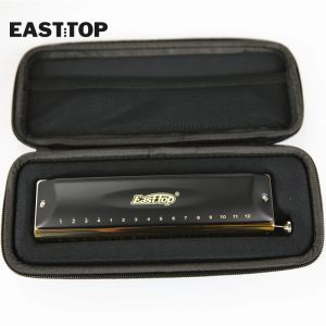 Instruments T1664C EASTTOP harmonica chromatique 16 trous performance professionnelle avec peigne en laiton