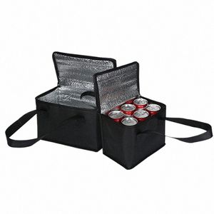 bolsas de refrigerador térmicas aisladas almuerzo portátil Cooler plegado plegable paquete de hielo de picnices termales de papel de aluminio termal de comida al por mayor w5bj#