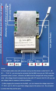 Circuits intégrés 54.6V Lithium Ion Battery PCB et BMS de 48V 18650 cell Pack avec courant de décharge constant 40A pour batterie 13S e-bike