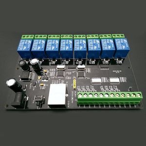 Integrated Circuits 8 way network relay IP/ Ethernet access controller TCP MODBUS 8 in 8 out of the switch transmission