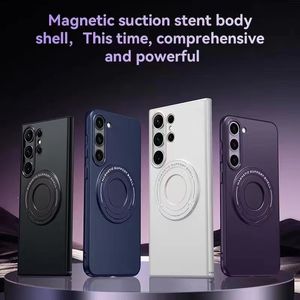 Funda de teléfono móvil con soporte de succión magnética integrada para iPhone14ProMax 14Pro 14 13ProMAX Samsung S23 S23P S23U