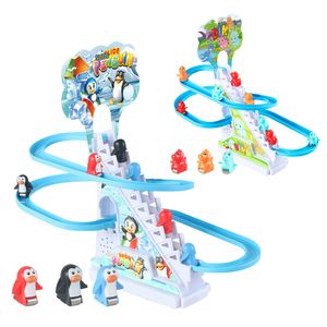 Jouets d'intelligence Éducation précoce Jouets de glissière de piste électrique Conception d'assemblage Petit jouet d'escalier de dinosaure d'escalade pour enfants Enfant 230911