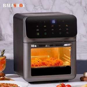 Intelligent electric air fryer large capacity AC oven oil-free kitchen 360 baking visual window household appliances 240220