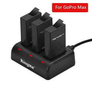 Batterie intelligente pour GoPro Max, chargeur à 3 fentes, 1400mAh, batterie lithium-ion pour caméra panoramique 360 Go Pro Max 240115