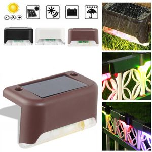 Intelligent Light-Control LED Solar Deck Step Stair Lawn Light Outdoor Yard Lamp for Garden - Black Shell