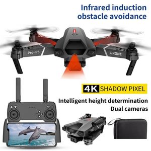 Inteligente Uav P5 Drone Profesional 4K Cámara Dual HD Aérea FPV Wifi Pografía Infrarrojo Rc Quadcopter Helicóptero Regalo Plegable Juguete Dhz2S