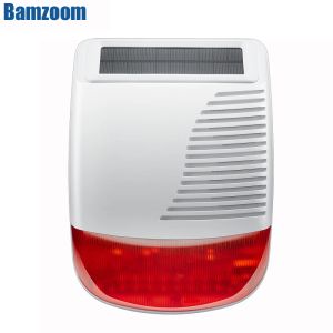 Interphone 433MHz Wireless Outdoor Solar Sirren Light Flash strobe étroile sirène d'alarme pour W2B 103 107 Système d'alarme de cambrioleur de sécurité à domicile