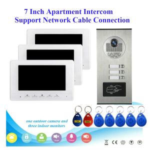Interphone 6 unités appartements réseau câblé câble vidéo de porte de porte de téléphone sabell