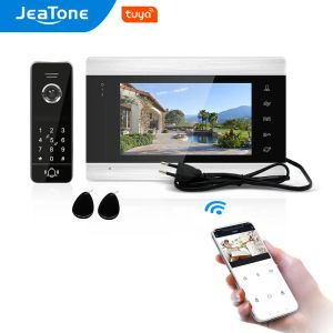Interphone Jeatone Tuya Smart WiFi Video Porte de porte Home Intercom Contrôle de contrôle du système / carte RFID / APP / SCREAL DÉTERNE