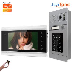 Intercom Jeatone Video Intercomitiva con Lock for Home Apartment Wifi Wireless VideOdoorbell Porthone System Swiping Swiping AHD960P TUYA