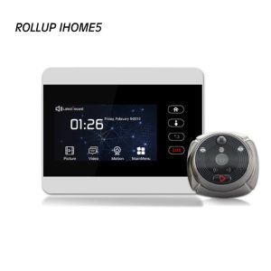 Interphone Rollup Ihome5 Smart Home Interphone Door Viewer Péphole Video sans fil IP CAME CAMÉE OEUX WIFI DOOR VIEL VIEU