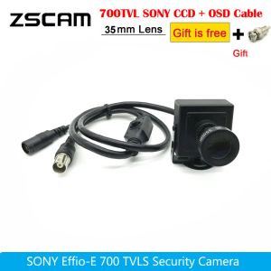 Interphone Sony CCD Effioe Chip 700TVL 25 mm / 35 mm lentille en métal mini CCTV haute résolution caméra