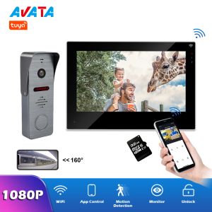Interphone Tuya 1080p WiFi Smart Video Dohone Dohone avec FHD 1080p Video Door Sonnet Interphone Pour Home Full Topp Screen Open 3 verrous