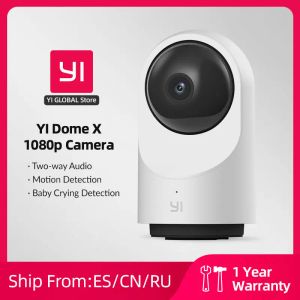 Interphone Yi Dome Camera X 1080p HD IP Security Intérieur Caméra avec wifi, Time Lapse Human Pet AI, Compatibilité de l'assistant vocal