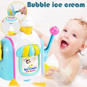 Cadeau intéressant pour Borns Babies Bathtub Toys Ice Cream Manufacturers Bathtub Toys Bubble Machines 240506