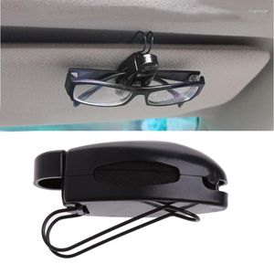Accessoires d'intérieur de voiture, support à Clip pour lunettes de lecture, lunettes de soleil, carte de lunettes