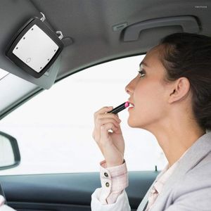 Accesorios interiores, juego de espejo para visera de coche con clip tipo HD, luces LED de maquillaje, interruptor de pantalla táctil para dedo, estilo Universal para coche