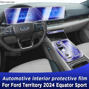 Accessoires intérieurs pour Ford TERRITORY 2024 Equator Sport Panneau de boîte de vitesses Écran de navigation Automobile Film de protection TPU anti-rayures